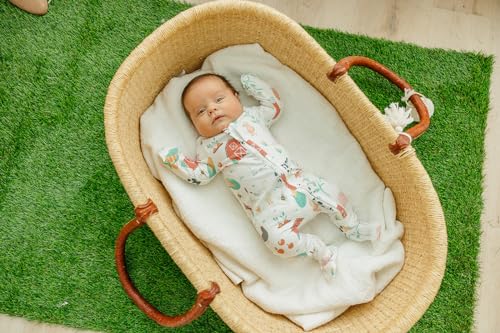 Image of Zip-Up Footie Pajama in Farmstead Print by Copper Pearl