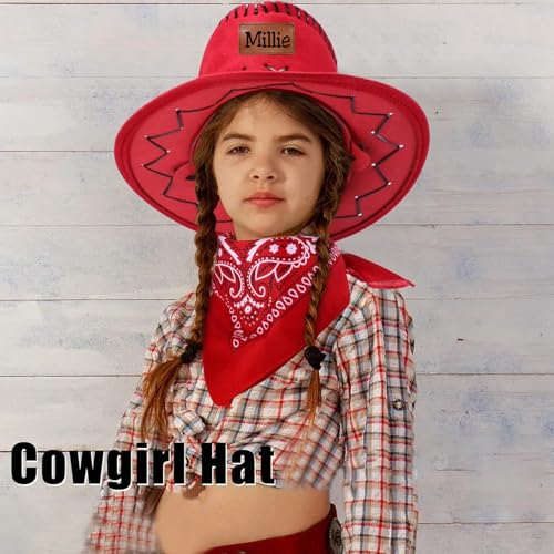 Personalized Cowboy Hats for Kids Custom Western Cowboy Cowgirl Patry Hats Western Cowboy Hats Leather Name2