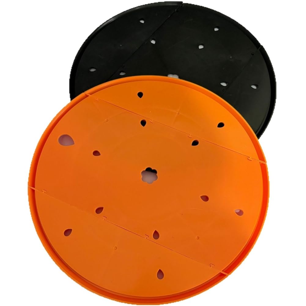UDSKNV[KSL Plastic Disk with Drainage Holes 9.4" Planter Insert, to Use Less Potting Soil for Tall Flower Pots Plant Containers Plastic Disk