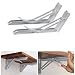 Produktbild WElinks Regalhalter, 2 Stück, robust, Edelstahl, Triangel-Wandmontage, klappbar, max. Traglast 60 kg