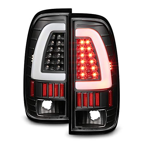ACANII - For [Update Design] Black 1997-2003 Ford F150 LED Light Bar Tail Lights Brake Lamps
