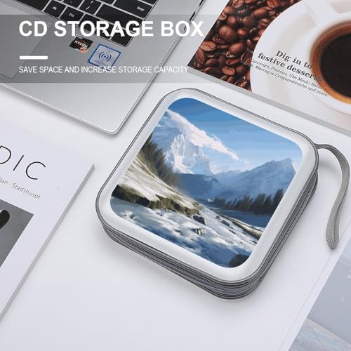 Étui à CD Saint-Valentin, pochette rigide 40 disques design de montagne - 4