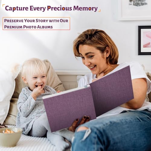Image of Artfeel Photo Album Self Adhesive Scrapbook,Large Photo Book for 4x6,5x7,8x10 Pictures,DIY Album for Baby Wedding Family Travel Birthday,with Metallic Pen and Scraper