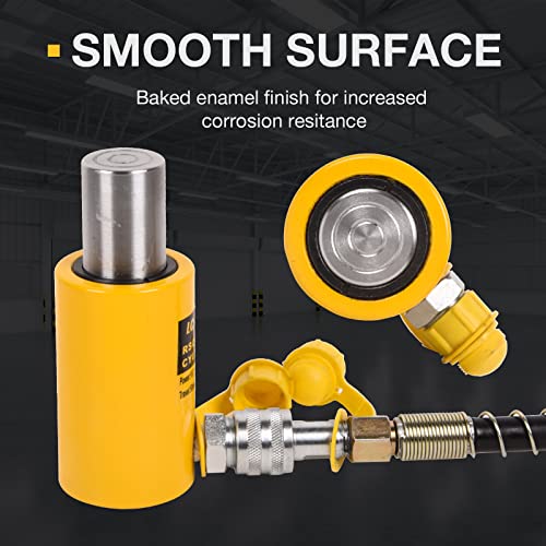 Image of 10T Hydraulic Cylinder Jack Ram 2 inch Stroke Solid Single Acting Hydraulic Ram Cylinder Hydraulic Lifting Jack for Machinery, Bridge, RSC-101