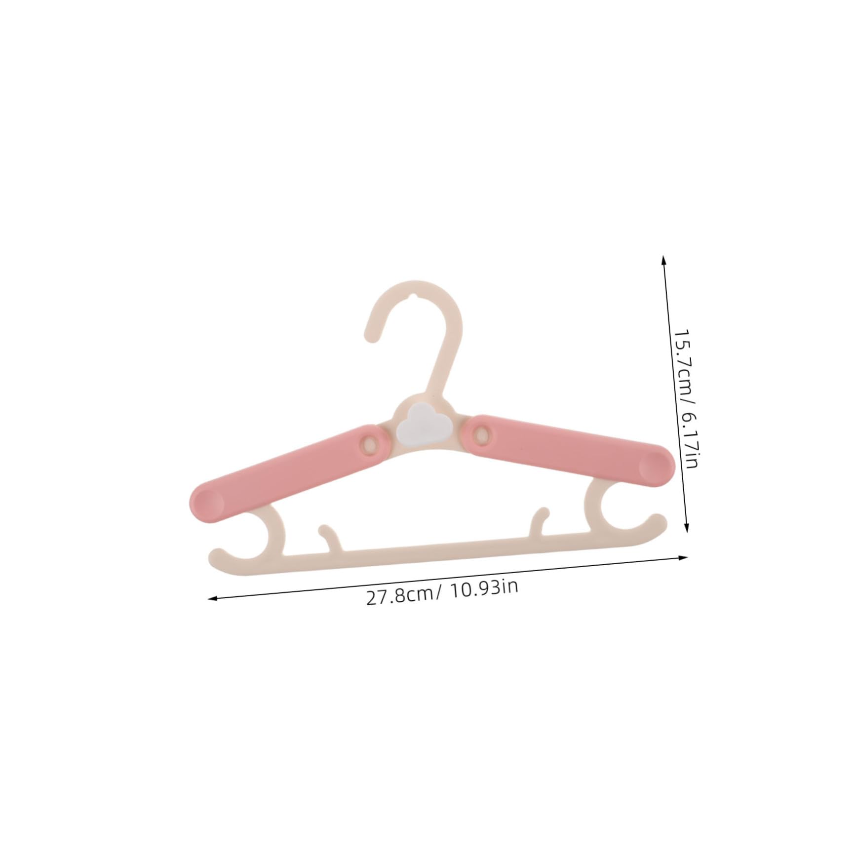 ibasenice 5pcs Adjustable Nursery Hangers Toddlers Plastic Hangers Baby Dress Hangers Kids Closet Hangers Storage Closet Organizer for Nursery Closet