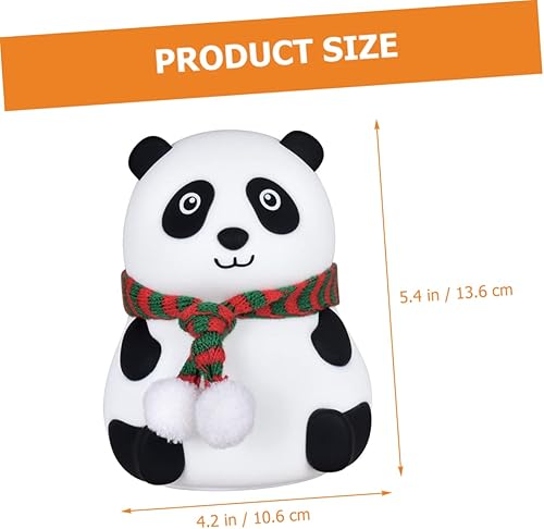 Miniatura 9 de DOITOOL 4pcs Panda Noche Luz Dormitorio Luces Decoración Resplandor Decoración Lámpara de Escritorio Lactancia Lactancia de Silicona Animal Luz