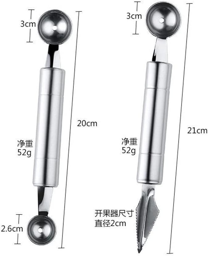 10 Pieces Fruit Digging Scoop Set Multifunctional Ice Cream Platter Carving Tool