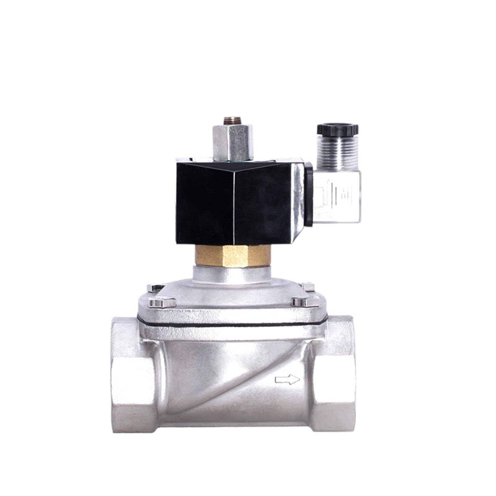 Électrovanne inox 1-1/2" normalement ouverte DN40 220V AC pour contrôle fluide