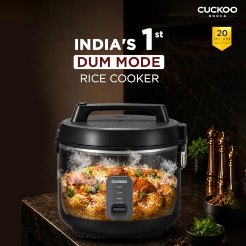 Image of CUCKOO Electric Rice Cooker 7 Ltr Premium Anodized Pot with Dum Cooking | for Biryani /Pulao, 3D Heating Technology & 10 hrs Keep Warm, 2kg Raw Rice (3L), 7 Yrs Warranty on Heating Plate, Korean Brand