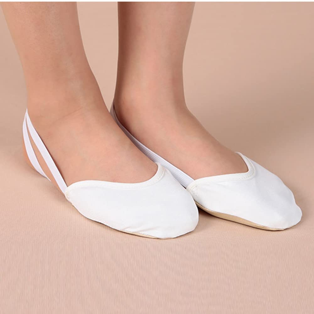 LIUHUO Foot Cover Toe Cover Belly Dance Latin Dance Modern Dance Ballet Practice Dance Shoes White