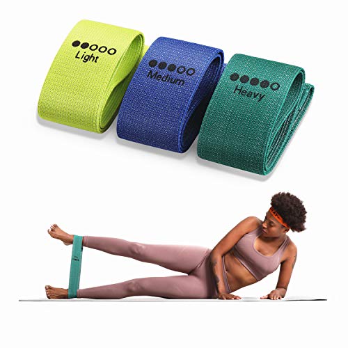 YUNMAI Lote de 3 Bandas de Resistencia Duraderas Antideslizantes para Círculo de Botín con Bolsa Portátil Liviana para Glúteos Entrenamiento Externo, Hogar, Viajes Deportivos