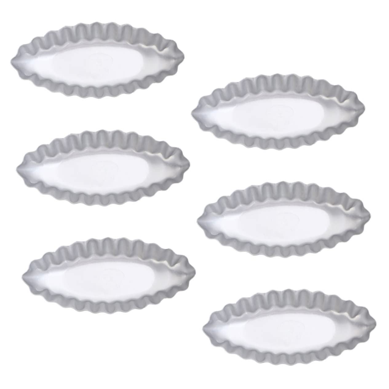 CIYODO 6 Pcs Non Stick Baking Moulds Aluminium Alloy Tart Molds for Egg Tarts Pies and Cupcakes Baking Supplies for Home and Bakery Use