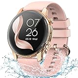 KOSPET Smartwatch, 1,32 Zoll Touchscreen Armbanduhr, Fitnessuhr mit Blutdruckmessung, Pulsuhr Schrittzähler Fitness Tracker, 5ATM Wasserdicht Smart Watch für Damen Herren（Rosa）