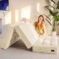 MAXYOYO Klappmatratze Doppelbett, Bequemes Faltmatratze, Memory Schaumstoff Extra Dickes 15cm, 3-Teilige Gästematratze für Gästebett, Bodenmatratze Klappbar für Wohnzimmer, 150x200