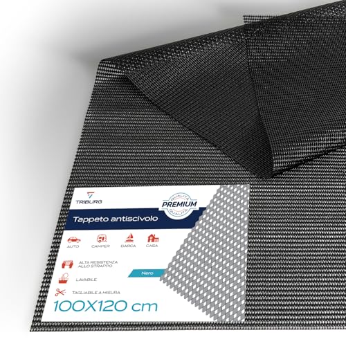 TRIBURG Tappetino universale antiscivolo 120x100cm Tagliato su misura e lavabile - Tappetino per bagagliaio auto | Tappetino per cassetto | Tappetino di protezione per bagagliaio auto