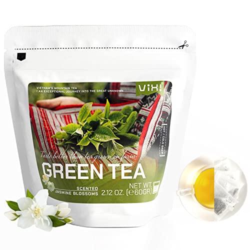 Image of VIXI Vietnam's Mountain Tea, Taste Better Than Tea Grown On Farm, 30 Tea Bags, 100% Natural from Ancient Teas Tree, Perfect for Hot and Cold Brew (30 Bags)