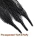 Marley Hair 16 Inch Cuban Twist Hair 8 Pack Marley Twist Braiding Hair Black Springy Afro Twist Hair Pre Fluffed Spring Twists Hair Kinky Braiding Hair Extensions for Women (16in 8P 1B)