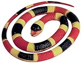 Tamaño: esta realista serpiente de goma de juguete mide unos 66 cm de longitud