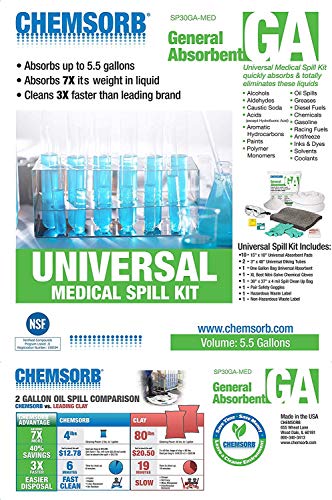 Image of GA SP30GA-MED Universal Medical Spill Response Kit, 5.5 Gallons Pick-Up Capacity