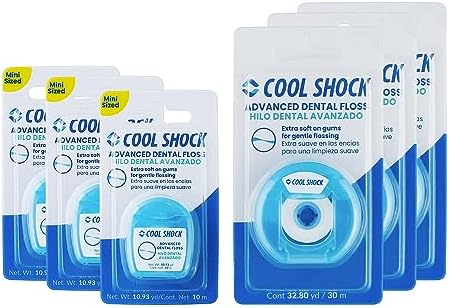 Cool Shock | Combo hilo dental avanzado. Sabor menta. Incluye 3pz...