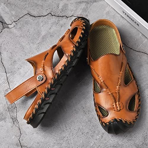 Shaire Men'S Sandals Outdoor Leather Closed Toe Beach Shoes | Image 5