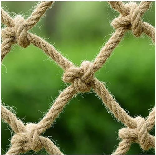 CuKYi Red de cuerda de cáñamo for escalar, red de seguridad for niños, red de decoración de paredes pesadas, red de cuerda for barandilla, parque infantil, escalera de cuerda for roca, red de carga fo