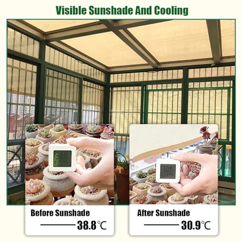 UV Protection Sun Shade Cloth for Pergola - Breathable HDPE Outdoor Shade Tarp with Grommets for Patio, Porch, Garden & Plant Cover (6.6 x 23.0 FT) - Image 7