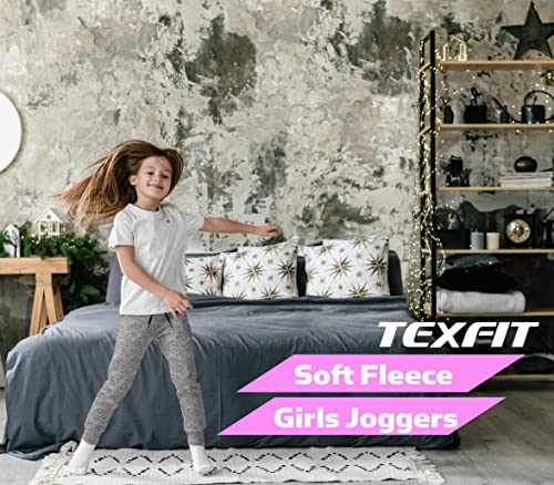 TEXFIT-2-Pack-Girls-Joggers-Soft-Fleece-Sweatpants-for-Girls-2pcs-Set