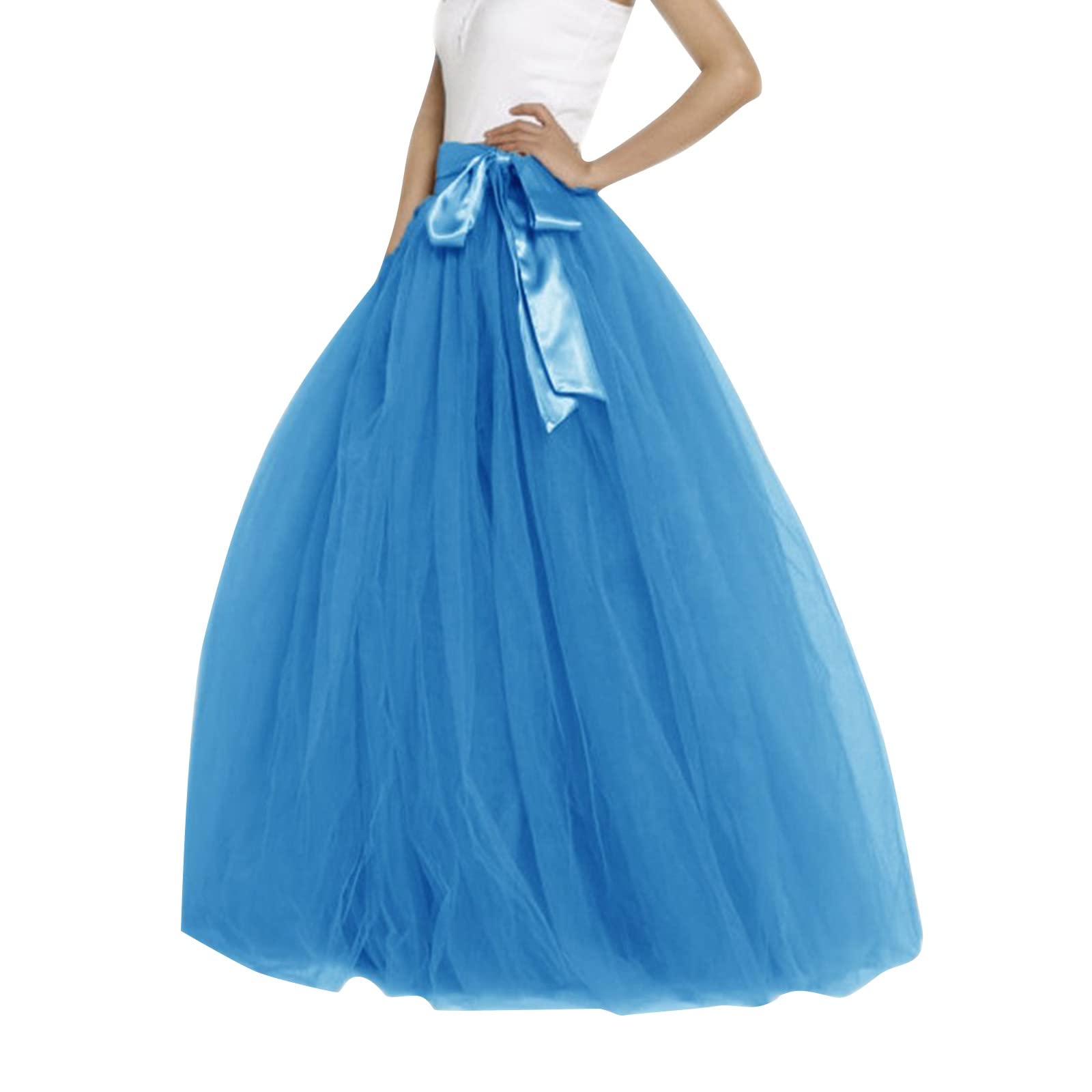 Tutu spódnica damska, długa, klasyczna, mini spódniczka, elastyczna, wysoka talia, halka, retro, jednokolorowa, spódnica baletowa, odświętna spódnica karnawałowa, lekka spódnica do tańca