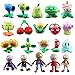 uiuoutoy Lot de 20 plantes vs zombies en peluche Pvz Plante Zombie Fleurs Pastèque Peashooter Plushies en peluche douce Cadeau