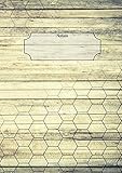  Notizen: A4 Notizbuch Liniert und Hexagonal Papier (groß) mit Inhaltsverzeichnis I Hexagon Holz