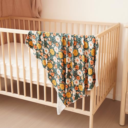 Image of Konssy Baby Girl Newborn Receiving Blanket with Matching Headband and Beanie Set Baby Swaddle Nursery Swaddle Wrap