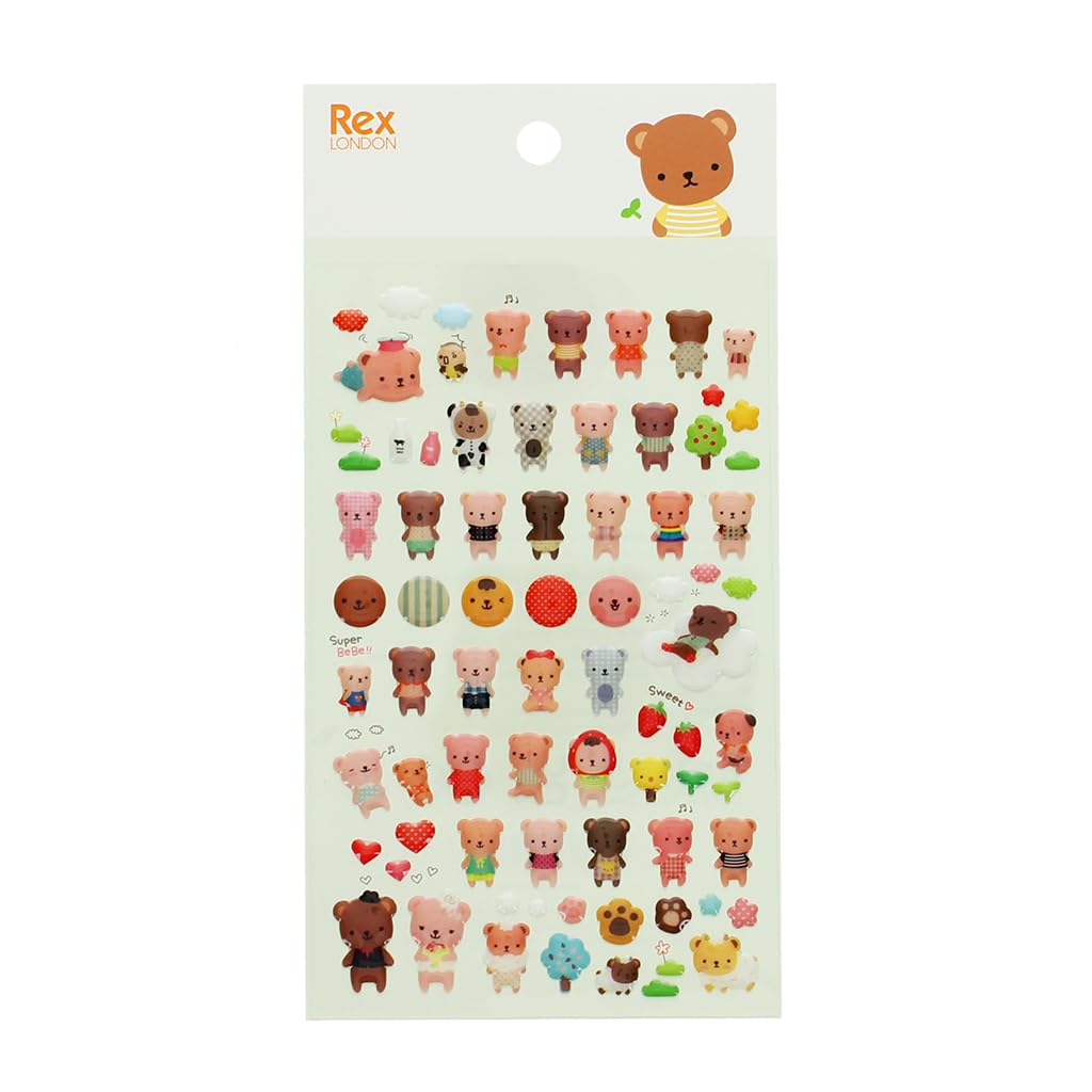 Rex London Adorable Bears 3D Stickers