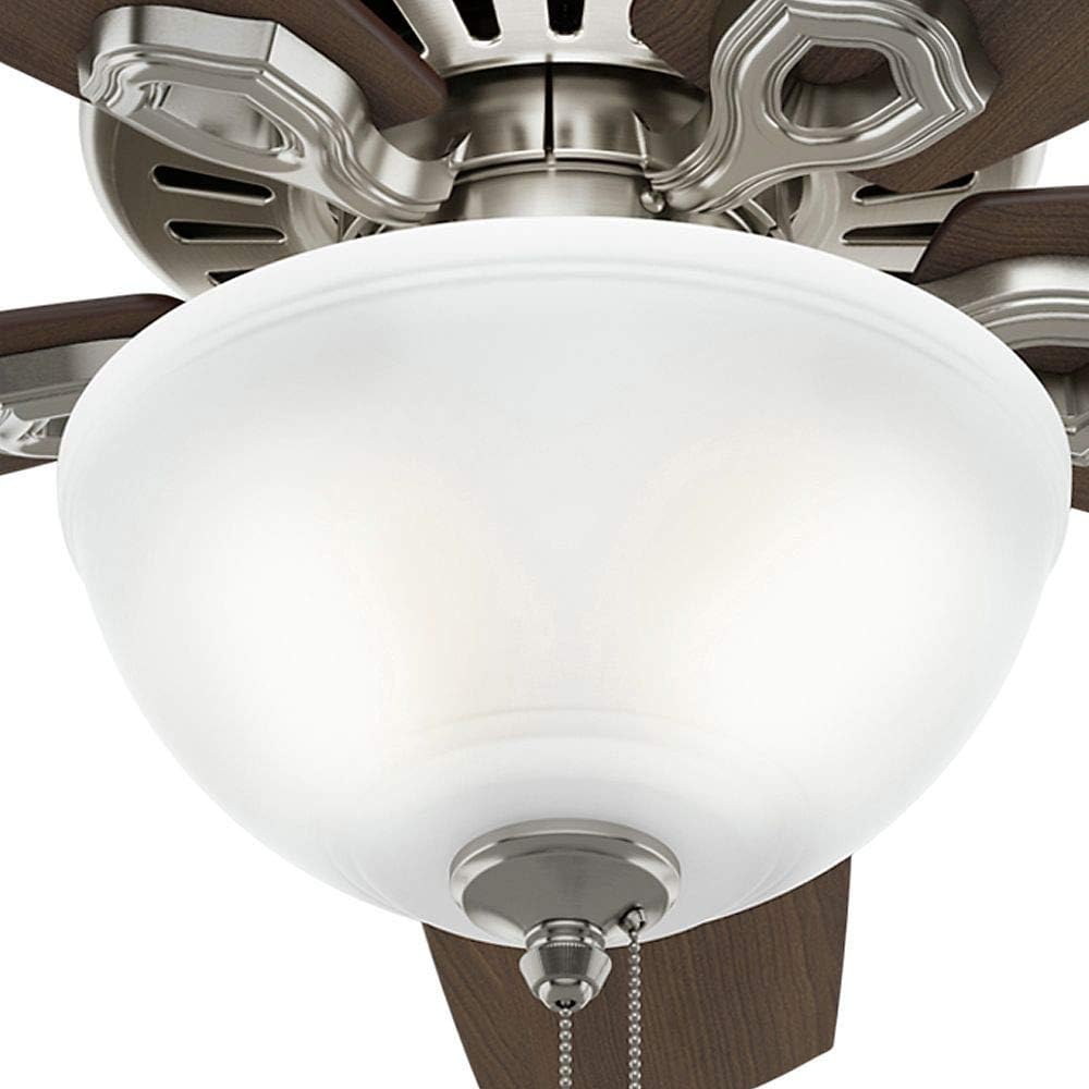 Close-up of Hunter Fan light bowl