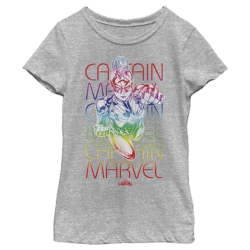Marvel Rainbow Power Girls Short Sleeve Tee Shirt