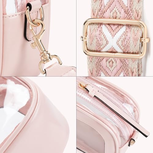 Image of Wuflyover Clear Bag for Stadium Events, Clear Crossbody Purse for Women