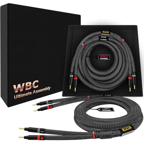 Câble de haut-parleur Hi-Fi audiophile d'exception avec gaine en tweed de 3,5 m