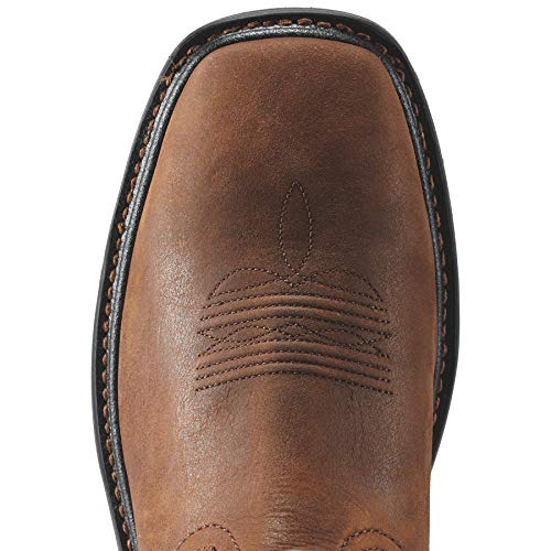 Ariat Sierra Men's Aged Bark Wide Square Toe Pull On Western Work4