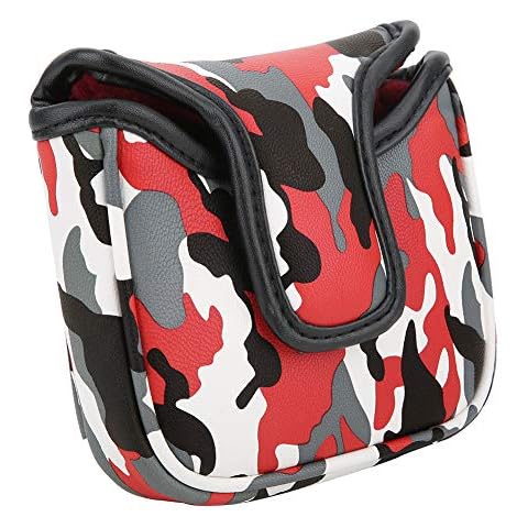 Golf Putter Abdeckung, Square Golf Putter Kopfbedeckung Tarnung Wasserdicht Pu Golf Club Protector Golf Magnetverschluss Zubehör Putter Haube Cover