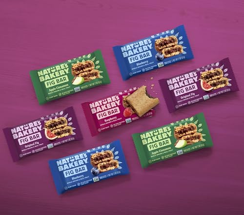 Image of Nature's Bakery Whole Wheat Fig Bars, Original Fig, Real Fruit, Vegan, Non-GMO, Snack bar, 1 box with 12 twin packs (12 twin packs)