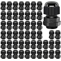 LEYDEN® PG11 Plastic Adjustable IP68 Waterproof Polyamide Cable Glands Plastic Nylon Adjustable Wire Gland White 100pcs