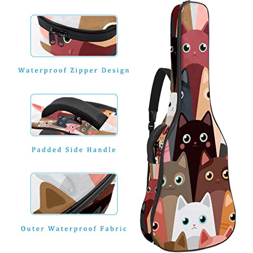Hondank Housse de transport étanche pour guitare avec bandoulière réglable Motif pattes de chat, Multicolore 08, 42.9×16… - Les Beatles, Paul McCartney, John Lennon, RIngo Starr, George Harrison Hondank Housse de transport étanche pour guitare avec bandoulière réglable Motif pattes de chat, Multicolore 08, 42.9x16… – Image 5