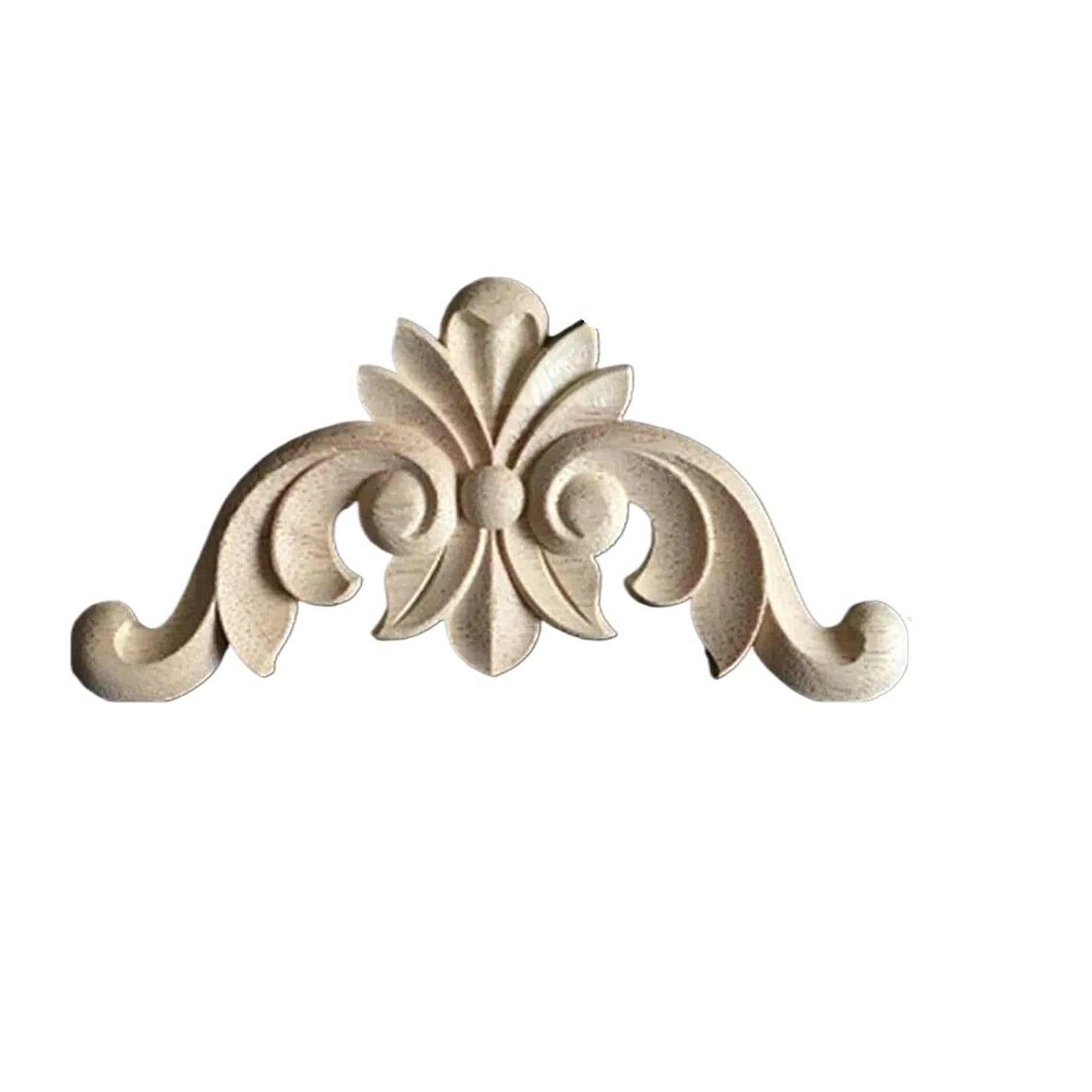 Madera tallada para decoración de esquina con relieve floral artesanal fácil de pintar