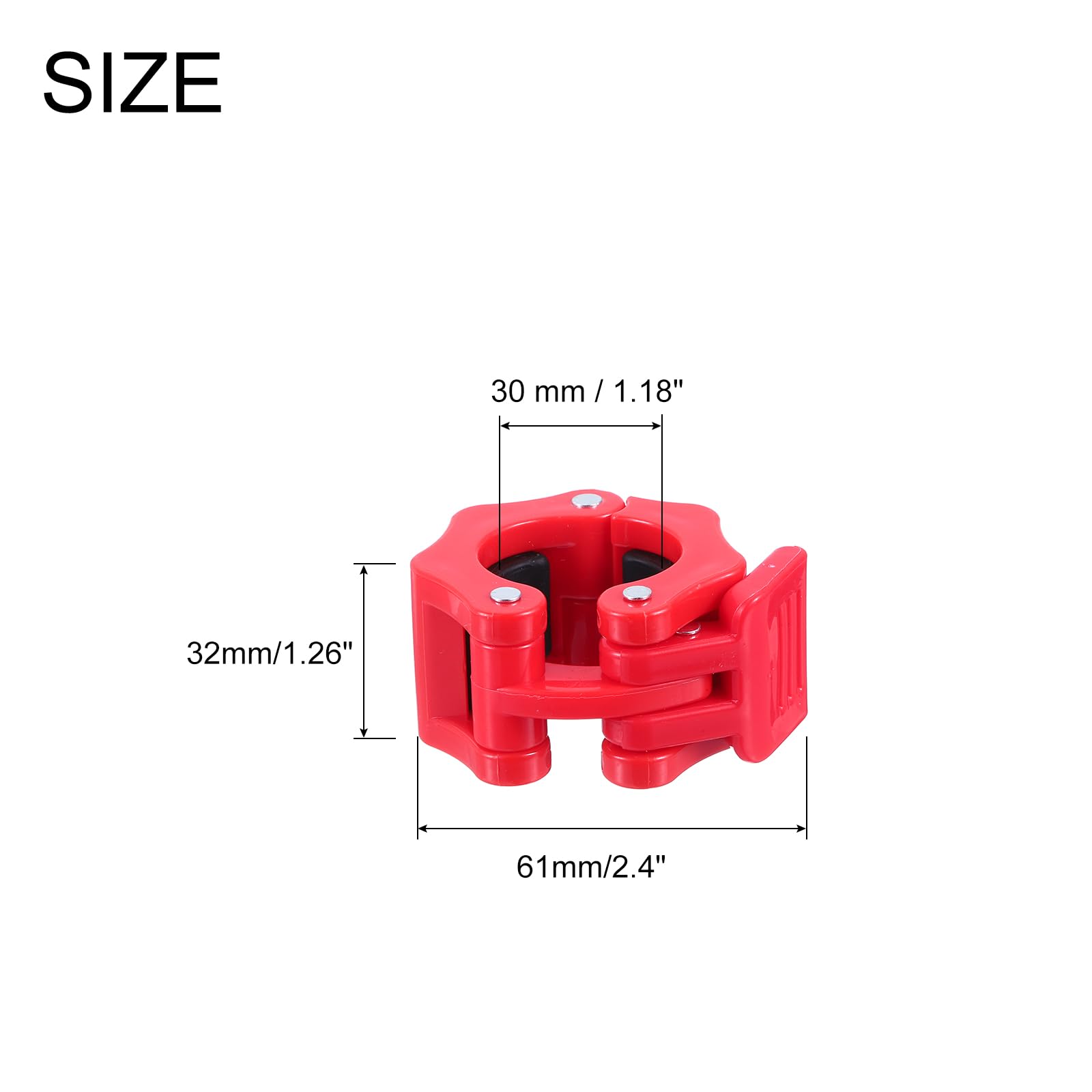 écrous Spin-lock 25mm Écrous Haltères 25mm X6 - Colliers De Sécurité Pour Barres De Musculation Colliers Haltères 25mm Fitness PVC