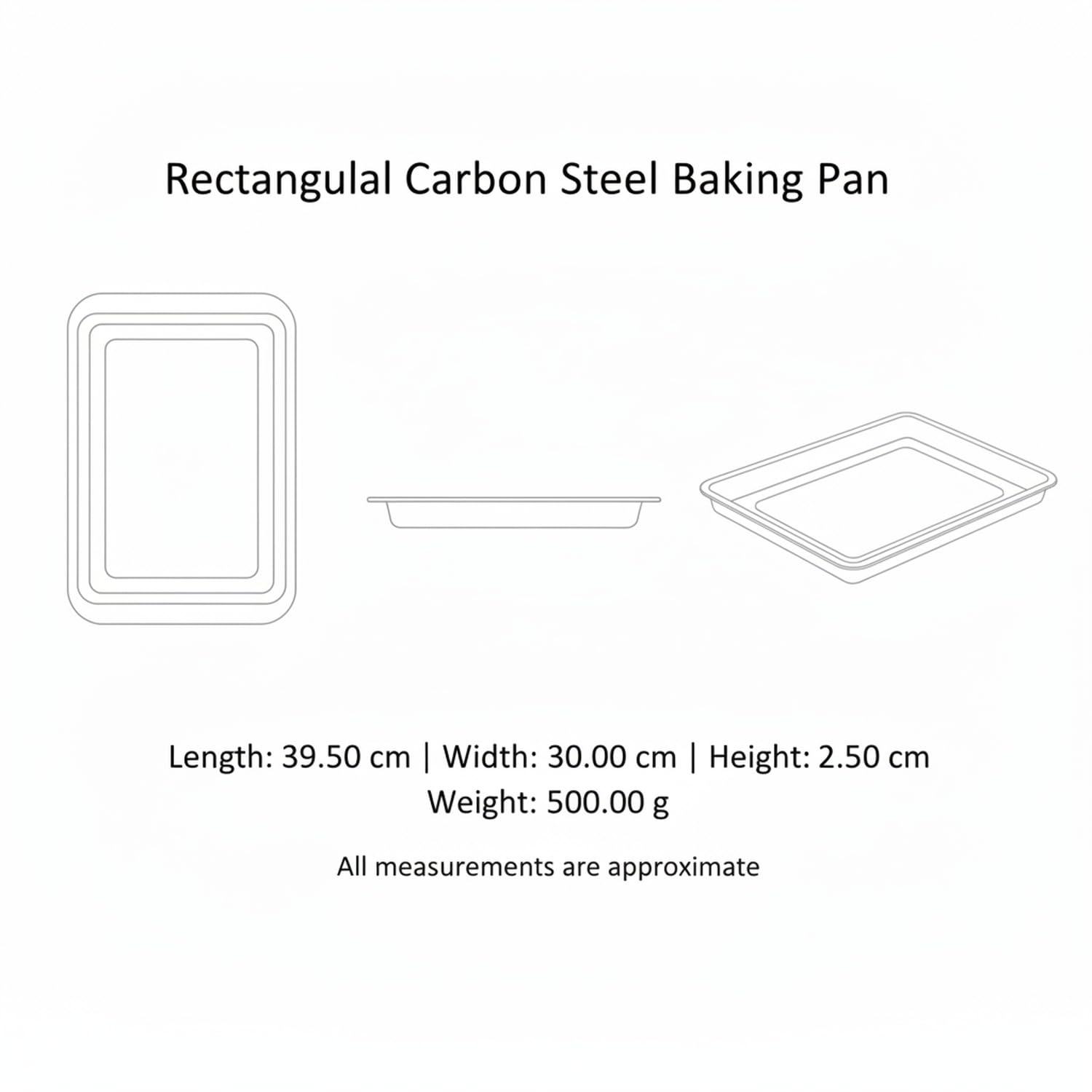 Teglia Rettangolare, 1 PC