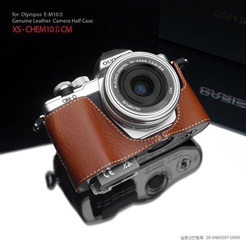 Gariz Xs-Chem10Iicm Geniune Leather Half Case For Olympus E-M10Ii Em10Ii Camel Brown #TOP1
