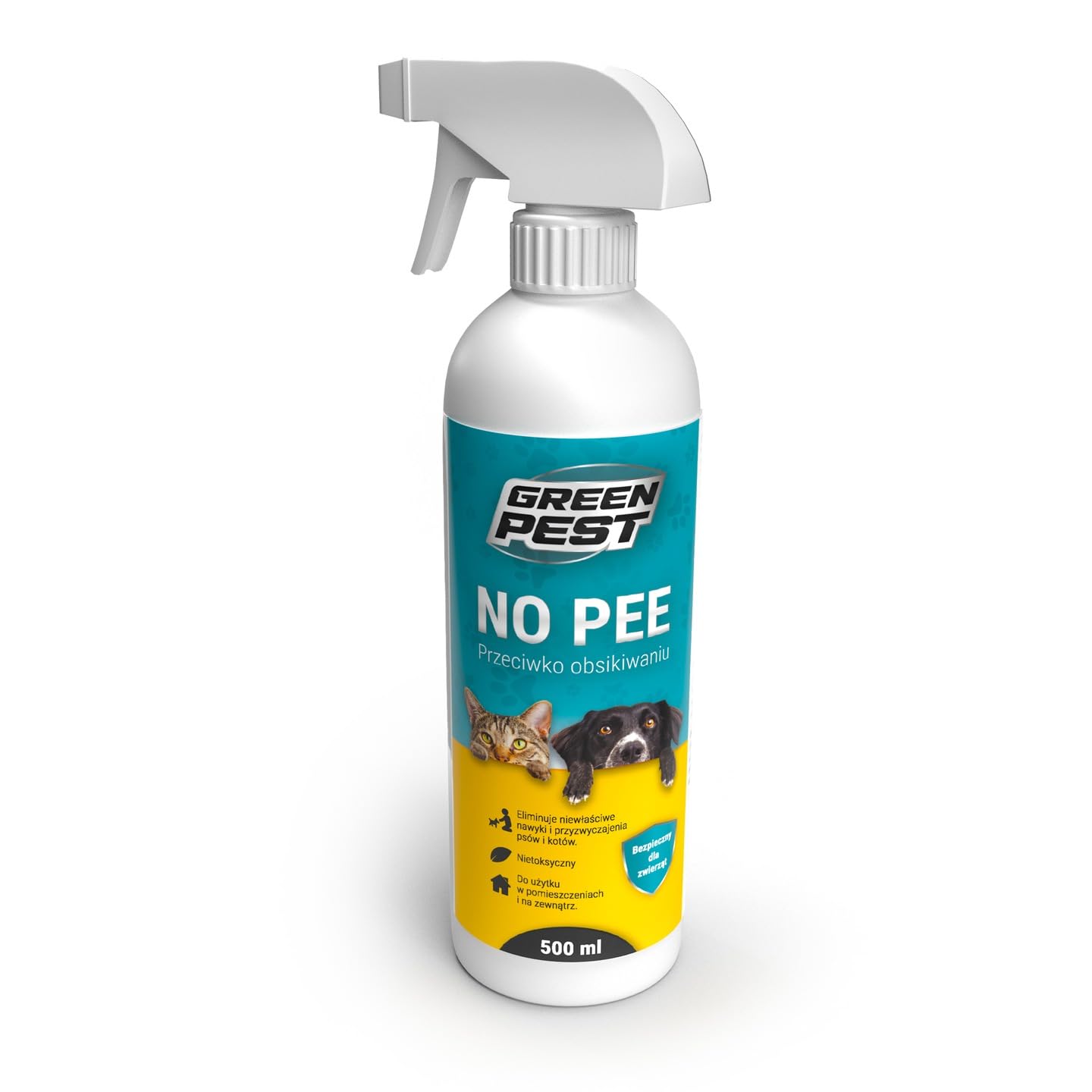 GREEN PEST NO PEE 500 ml - Spray contre uriner pour chiens et chats - Sans danger pour les animaux - Neutralise les odeurs - Pour l'intérieur et l'extérieur - Aide à l'entraînement à la correction du
