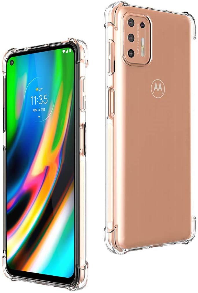 Motorola Moto G9 Plus Case Cover Clear Ultra Slim Shockproof Anti-Slip Grip Soft Transparent case with Best Camera Protection & Anti-Dust for Motorola Moto G9 Plus