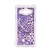 Produktbild FAWUMAN Hülle für Samsung Galaxy J2 Prime/Grand Prime G530 Diamant Ring Flüssig Herzform Treibsand Silikon TPU Bumper Hülle für Galaxy J2 Prime/Grand Prime G530 (Lila)