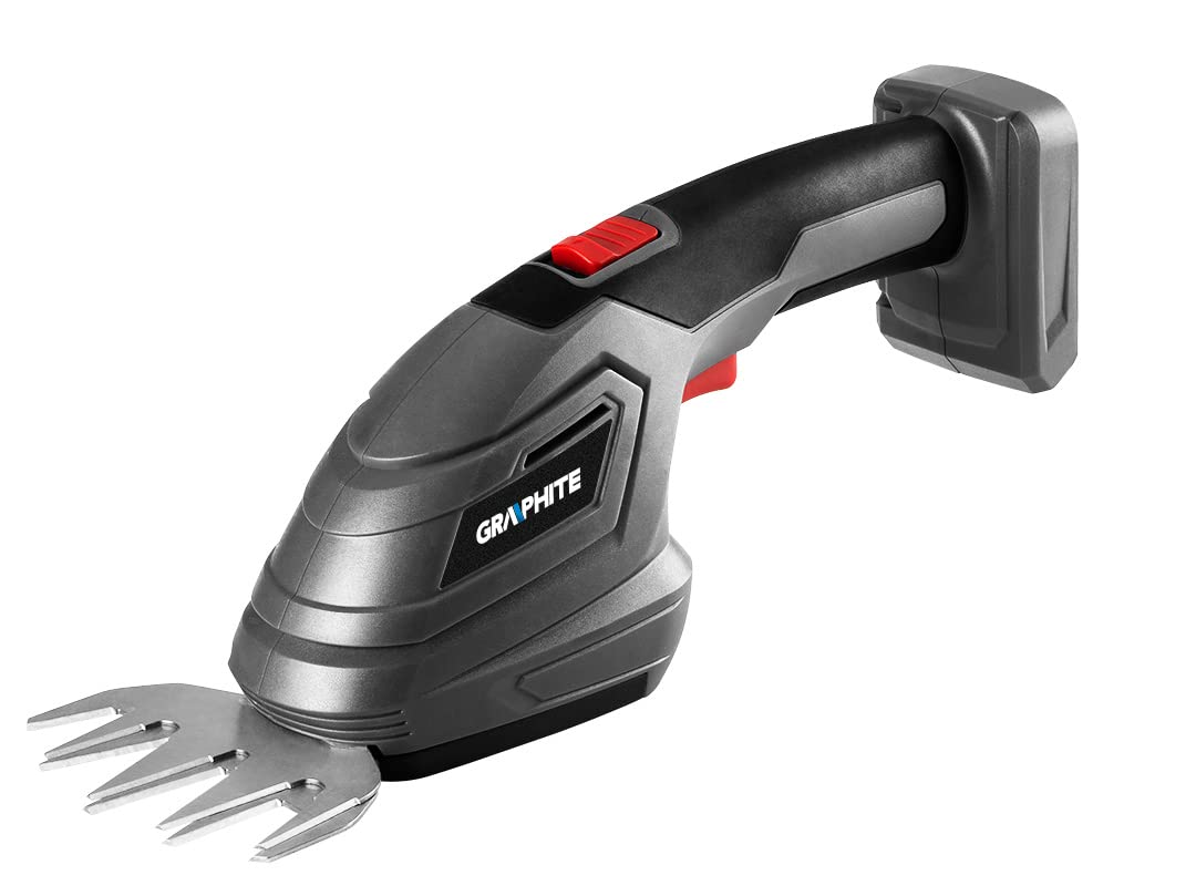 GRAPHITE Cortacésped 3 en 1 para arbustos, setos y corrección de bordes de césped, sin batería de iones de litio de 18 V, cortacésped, cortasetos y tridente, accesorio de 3/8 pulgadas, peso 1,83 kg